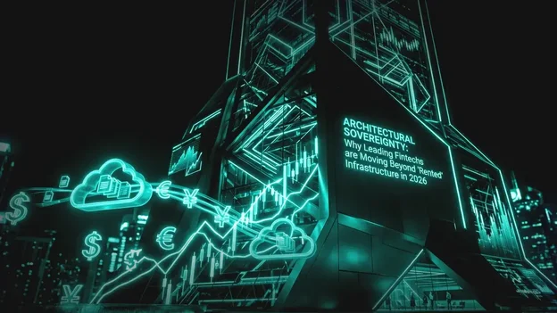 Futuristic neon-green tower visual cover image with the article title: 