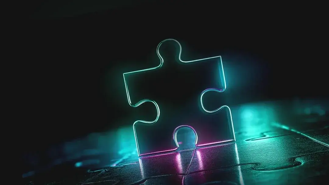 Neon puzzle piece illustrating the final step to AI-Native Platforms and automated operations in 2026 infrastructure.